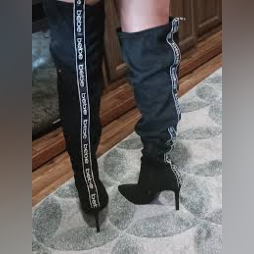 Bebe Black Pants with Logo Detail - Picture 6 of 6